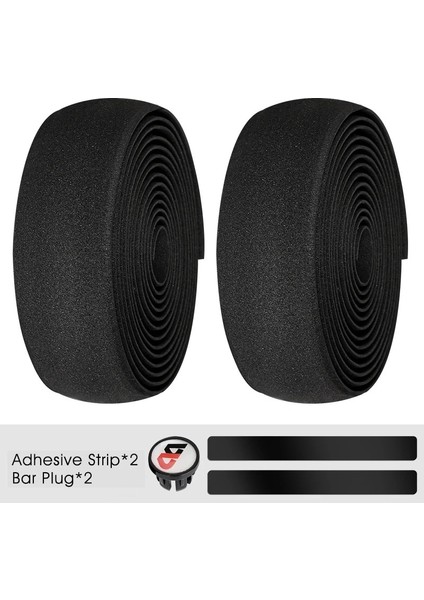 Siyah Stil 2 Adet Bisiklet Gidon Bant Direksiyon Kılıfı Yol Bisikleti Bisiklet Kolu Kaymaz Kemer Renkli Bisiklet Aksesuarları Kolu Kemer (Yurt Dışından)