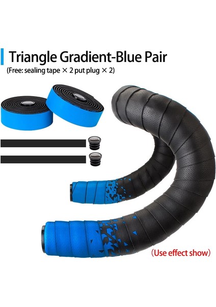 Mavi Solma Stili Gidon Bandı Yol Bisikleti Kavrama Eva Pu Bar Bant Profesyonel Bisiklet Sönümleme Titreşim Önleyici Sargı 2 Bar Fişli Bisiklet Aksesuarları (Yurt Dışından)