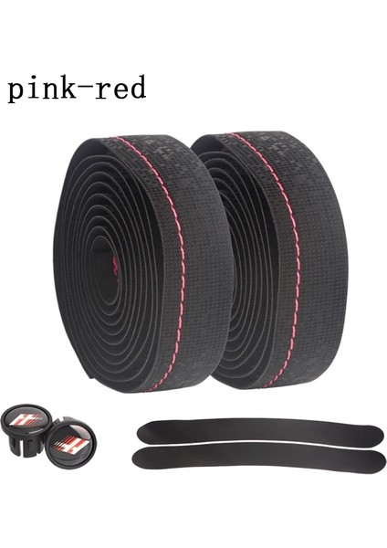 Hassns Pembe-Kırmızı Stili Hassns Yol Bisikleti Gidon Bant Bisiklet Için Kolları Grta Manillar Bar Askı Sarma Askı Şerit Bisiklet Manşetleri Bartape (Yurt Dışından)