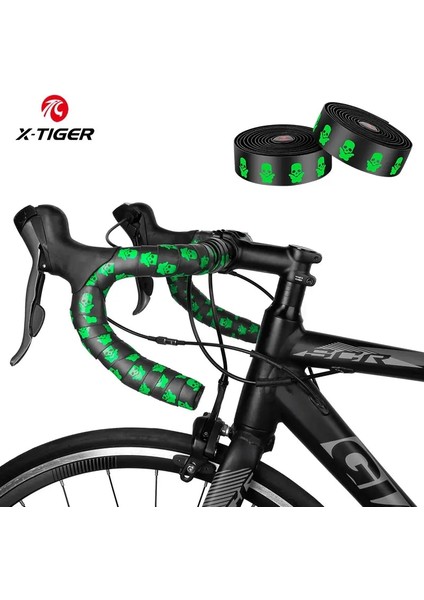 Yeşil Stil X-Tıger Bisiklet Gidon Bandı Eva Şok Emici Dağ Yol Bisikleti Kavrama Kayışı Kaymaz Ter Emme Bisiklet Kolu Bandı (Yurt Dışından)