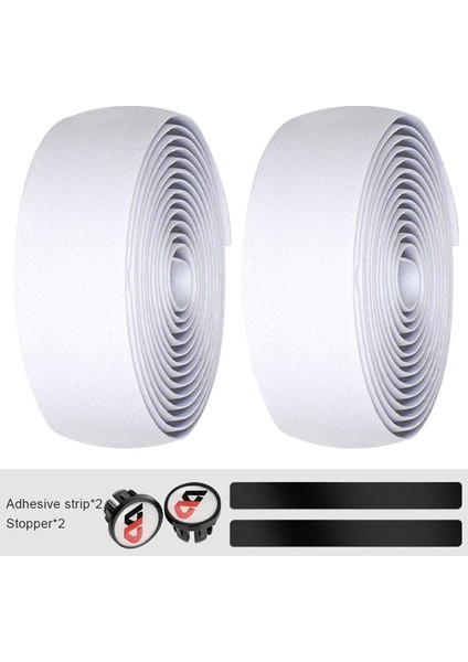 Beyaz Stil 6 Adet Yapışkan Gidon Kayışı Yol Bisiklet Çubuğu Sapları Sargı Bandı Eva Kaymaz Bisiklet Çubuğu Sapları Sargı Bandı Bisiklet Aksesuarı G (Yurt Dışından)