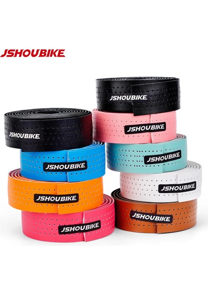 Bianchi Yeşil Tarzı Jshou Bisiklet Gidon Bant Bisiklet Deri Delikli Nefes Alabilir Yumuşak Pu Kaymaz Mtb Sabit Kolu Kemer Aksesuarları (Yurt Dışından) fırsatları