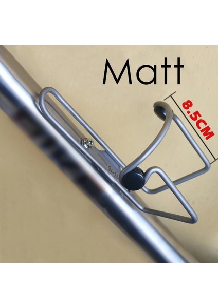 Mat 8.5cm Stili Mtb Titanyum Şişe Kafesleri Bisiklet Yol Dağ Bisikleti Su Şişesi Kafesi Mat Titanyum Alaşım Bisiklet Içecek Su Şişesi Raf Tutucu (Yurt Dışından)