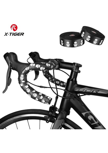 Beyaz Stil X-Tıger Bisiklet Gidon Bandı Eva Şok Emici Dağ Yol Bisikleti Kavrama Kayışı Kaymaz Ter Emme Bisiklet Kolu Bandı (Yurt Dışından)