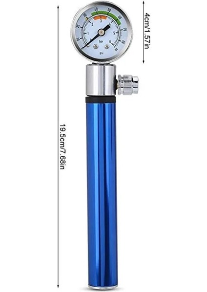 Siyah Stil Ultralight Mini Mtb Bisiklet Hava Pompası Basınç Göstergesi ile Taşınabilir Bisiklet Lastik Şişirme El Pompası (Yurt Dışından)
