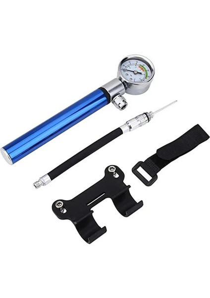 Siyah Stil Ultralight Mini Mtb Bisiklet Hava Pompası Basınç Göstergesi ile Taşınabilir Bisiklet Lastik Şişirme El Pompası (Yurt Dışından)