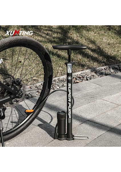 4-Xt-Mn Stili Xunting Bisiklet Pompası Süper Zemin Pompası Bisiklet Lastiği Şişirme Schrader Aksesuarları Basınç Göstergesi ile Bicicleta Bomba Bisiklet Aksesuarı (Yurt Dışından)