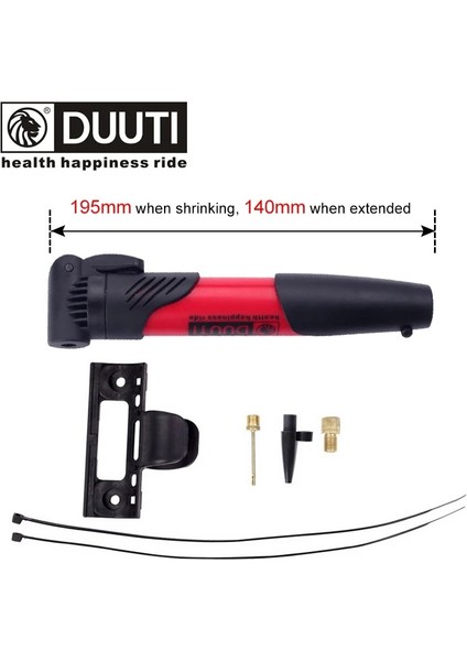 B Stili Kırmızı Stili Pcycling Mini Bisiklet Pompası Alüminyum Alaşımlı Bisiklet El Hava Pompası Top Lastik Şişirme Mtb Dağ Yol Bisikleti Avfv Için Pumı (Yurt Dışından)