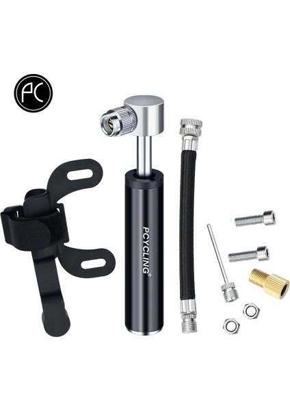 B Stili Kırmızı Stili Pcycling Mini Bisiklet Pompası Alüminyum Alaşımlı Bisiklet El Hava Pompası Top Lastik Şişirme Mtb Dağ Yol Bisikleti Avfv Için Pumı (Yurt Dışından)