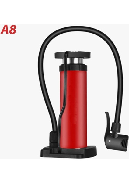 A8 Stili Basınç Göstergeli Bisiklet Pompası Mini Taşınabilir Bisiklet Ayak Pompası Bisiklet Hava Pompası (Yurt Dışından)