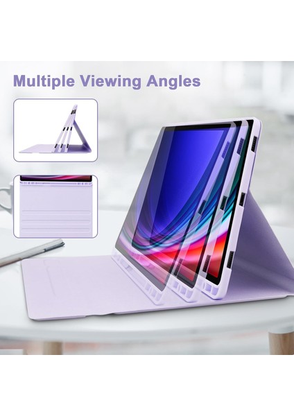Samsung Galaxy Tab S9 Fe Plus 12.4" Q Türkçe Klavyeli Kılıf Kalem Bölmeli Bluetooth Özellikli Stand fiyatları