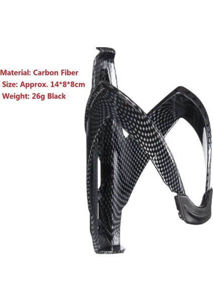 Siyah Stil Çok Fonksiyonlu Portabidones Ciclismo Carbono Yol Bisikleti Bisiklet Bisiklete Binme Mtb Cam Karbon Su Şişesi Tutucu Kafes Şişe Rafı (Yurt Dışından)