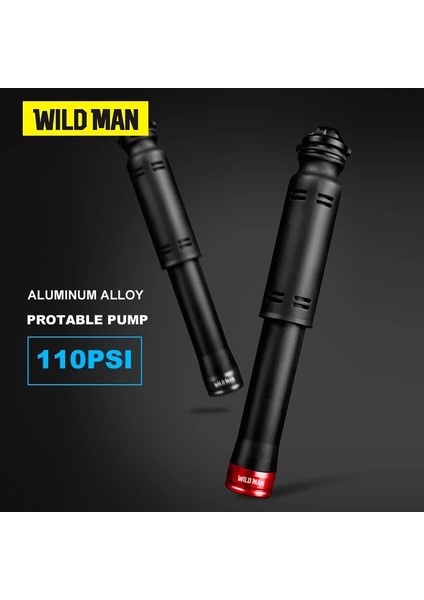 Siyah Stil Wıld Man Mini Bisiklet Pompası Taşınabilir Bisiklet El Hava Pompası Top Lastik Şişirme Mtb Yol Bisikleti Uzatma Tüpü Avfv Için Pumı (Yurt Dışından)