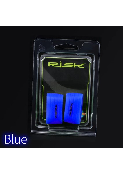 Mavi Stil Risk Bir Çift Bisiklet Gidon Bandı Sabitleme Döngüleri Yol Bisikleti Kolu Kavrama Sargı Tutma Silikon Halkalar Bisiklete Binme Sabit Kol Yaka (Yurt Dışından)