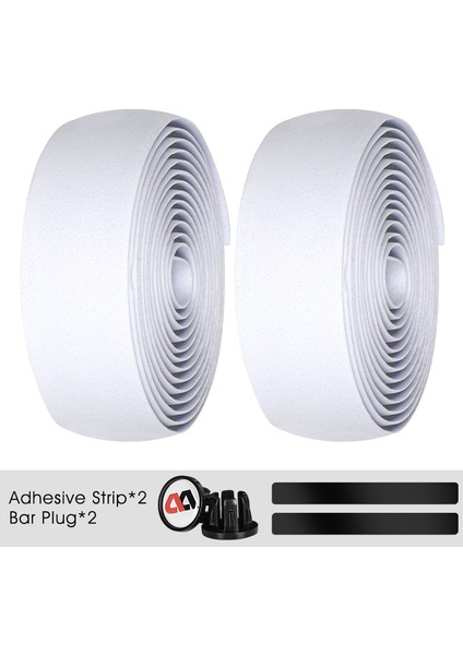 Beyaz Stil 1 Çift Bisiklet Gidon Bandı Eva Kamuflaj Kaymaz Bisiklete Binme Yol Bisikleti Kolu Kavrama Sünger Bant Bisiklet Çok Renkli Uç Tapaları (Yurt Dışından)