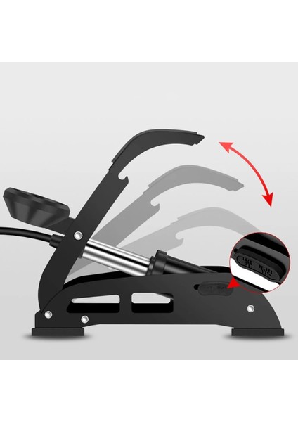 Tek Silindirli Pompa Stili Taşınabilir Hassas Basınç Göstergesi Yüksek Basınç Pedalı Şişirme Taşınabilir Bisiklet Scooter Motosiklet Araba Ayak Hava Pompası Ayak Pompası (Yurt Dışından) fırsatları
