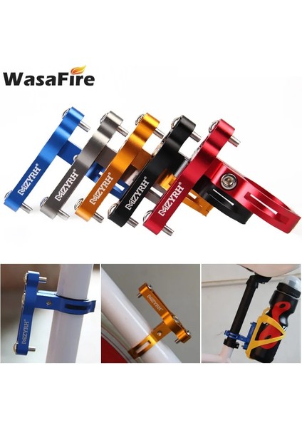 Titanyum Tarzı Bisiklet Su Şişesi Kafes Dağı Ayarlanabilir Bisiklet Şişe Tutucu Adaptörü Açık Bisiklet Şişe Kelepçesi Mtb Gidon Seat Post (Yurt Dışından)
