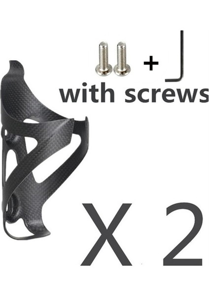 2x Mat ve Kazıma Stili Sıcak Toseak Tam Karbon Fiber Bisiklet Su Şişesi Kafesi Mtb Yol Bisikleti Şişe Tutucu Ultra Hafif Döngü Ekipmanı Mattelight (Yurt Dışından)