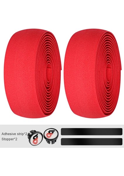 Kırmızı Stil 2 Adet Bisiklet Kavrama Bandı Gidon Bandı Direksiyon Simidi Kapağı Bisiklet Bisiklet Kolu Kaymaz Kemer Bandı Bisiklet Gidon Aksesuarları (Yurt Dışından)