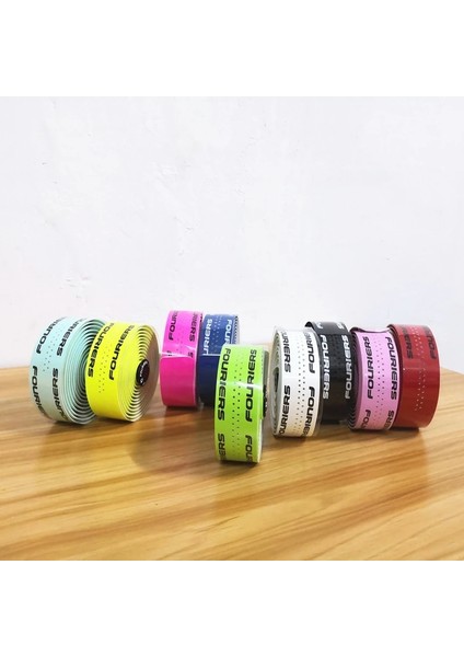 Tiffany Yeşil Stili 1 Takım 9 Renk Isteğe Bağlı Fouriers Monokrom Çubuk Bant ve Fişler Pu Yol Bisikleti Bırak Gidon Sargıları 3mm * (Yurt Dışından)