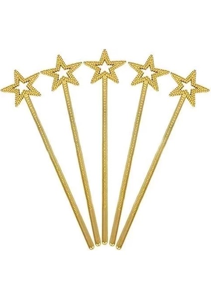 Altın Renk Yıldız Peri Asası Peri Değneği 34 cm 1 Adet