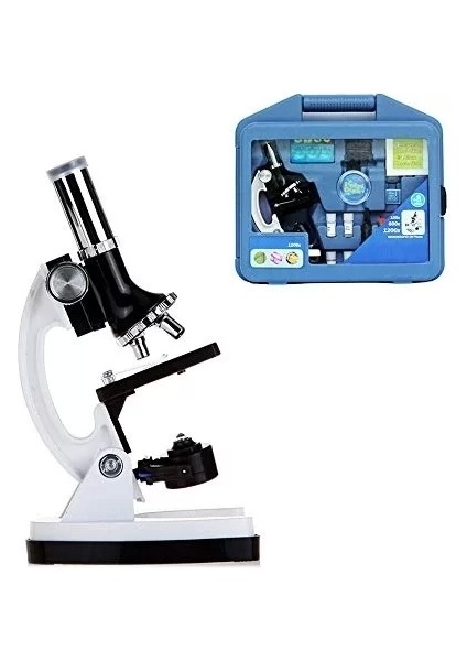 Mikroskop Taşınabilir Set 28 Parça Eğitim Mikroskop Kiti 300X 600X ve 1200X Çocuklara modelleri