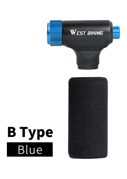B Yeni Mavi Stil Batı Bıkııng Co2 Pompası Bisiklet Mini El Pompası Mtb Yol Bisikleti Hava Şişirme Schrader Presta Vana Adaptörü Top Bisiklet Aksesuarları (Yurt Dışından)