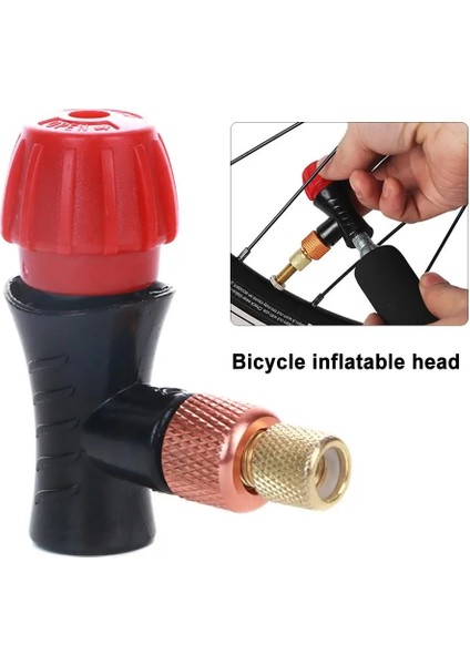 Gümüş Gaz Şişesi Stili Taşınabilir Dağ Bisikleti Mini Hava Pompası Vana Kafa Şişirme Co2 Gaz Şişesi Yalıtımlı Kol Evrensel Mtb Hava Şişirme Aksesuarları (Yurt Dışından)
