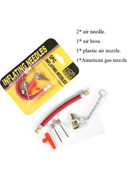 1 Takım 5 Adet Tarzı Futbol Basketbol Voleybol Rugby Topu Şişme Oyuncakları Şişirmek Için Nozul Adaptörü ve Hava Hortumu ile Top Pompa Iğneleri (Yurt Dışından)