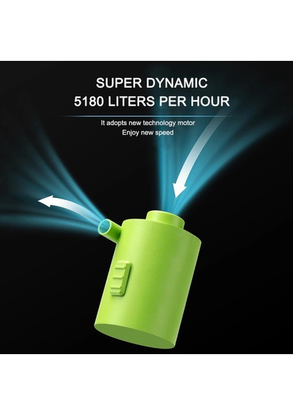 Yeşil Stil Mini Elektrikli Şişme Hava Pompası Açık Tekne Ultralight USB Taşınabilir Minik Pompa Kamp Şişirme Yatak Havuzları Tekne Aksesuarları (Yurt Dışından) modelleri