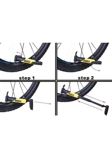 Kırmızı Stil Taşınabilir Bisiklet Pompası Mini El Pompası Bisiklet Hava Pompası Top Oyuncak Lastik Şişirme Schrader Presta Vana Mtb Dağ Bisikleti Pompası (Yurt Dışından)