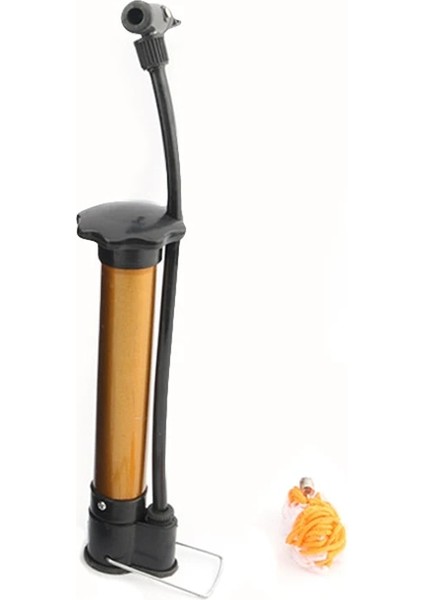 Altın Tarzı Bisiklet Pompaları Iğne Adaptörlü Hava Topu Pompa Şişirme 1 Hava Iğneli Çok Fonksiyonlu Taşınabilir Top 1 Adet Mini Yüksek Basınç (Yurt Dışından)