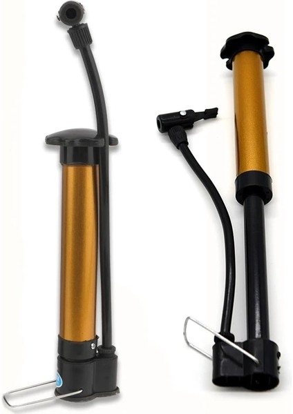 Altın Tarzı Bisiklet Pompaları Iğne Adaptörlü Hava Topu Pompa Şişirme 1 Hava Iğneli Çok Fonksiyonlu Taşınabilir Top 1 Adet Mini Yüksek Basınç (Yurt Dışından) fırsatları