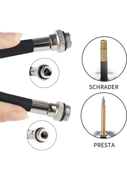 Siyah Stil Taşınabilir Bisiklet Pompası Mini El Bisiklet Şişirme Yüksek Basınçlı Basketbol Şişme Ar Hava Bisiklet Pompası Top Hava Şişirme (Yurt Dışından) indirimleri