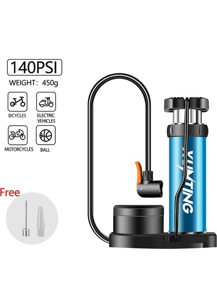 Yx Mavi Tarzı Xunting Bisiklet Mini Zemin Pompası Taşınabilir Bisiklet Lastik Pompası El Mtb Bisiklet Pompası Basınçlı Presta Schrader Dunlop Valfler Bomba (Yurt Dışından)