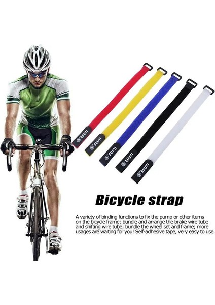Kırmızı Stil Ayarlanabilir Bisiklet Naylon Kanca Döngü Bant Kayışı Bisiklet Bandı El Feneri Kravat Bisiklet Kablosu Bandaj Raptiye Bant Pompa Şişesi (Yurt Dışından) modelleri
