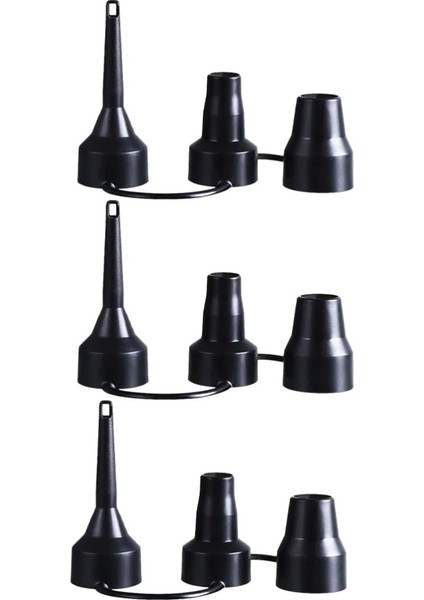 Siyah Stil 3 Takım Elektrikli Hava Pompası Hava Nozulu Üçlü Hava Nozulu Hava Pompası Dönüştürücü Nozul Yatak Yüzme Havuzu Için Hızlı Hava Dolum (Yurt Dışından)