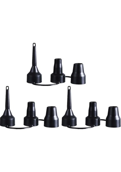 Siyah Stil 3 Takım Elektrikli Hava Pompası Hava Nozulu Üçlü Hava Nozulu Hava Pompası Dönüştürücü Nozul Yatak Yüzme Havuzu Için Hızlı Hava Dolum (Yurt Dışından) fiyatları