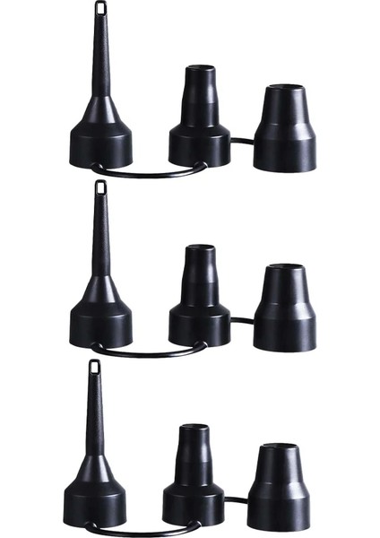 Siyah Stil 3 Takım Elektrikli Hava Pompası Hava Nozulu Üçlü Hava Nozulu Hava Pompası Dönüştürücü Nozul Yatak Yüzme Havuzu Için Hızlı Hava Dolum (Yurt Dışından) modelleri