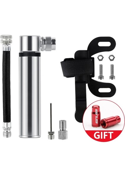 Gümüş Pompa Hediye Stili Bibycle Pompa Taşınabilir Mini El Pompası 2 Tür Vana Hafif Bilyalı Lastik Şişirme Mtb Dağ Bisikleti Pompası Için Suit. (Yurt Dışından)