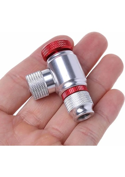 Kırmızı Stil Co2 Pompası Bisiklet Schrader Presta Adaptörü Bisiklet Şişirme Alüminyum Lastik Tüp Mze Mtb Co2 Kartuş Pompaları (Yurt Dışından)