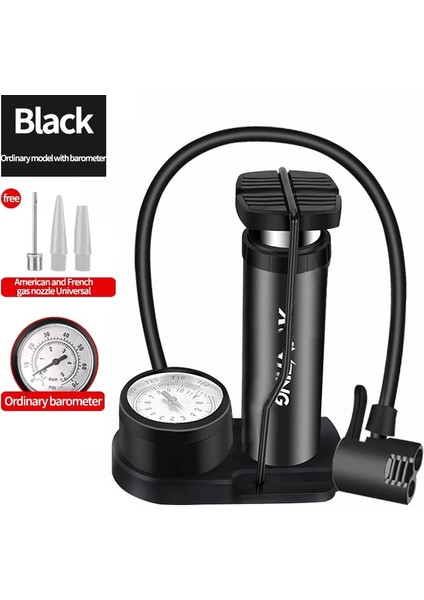 No.5 Tarzı Xunting Bisiklet Pompası Mini Taşınabilir Bisiklet Ayak Pompası ile Basınç Göstergesi Bisiklet Lastiği Hava Pompası Gaz Topu Iğne Bisiklet Aksesuarları (Yurt Dışından)