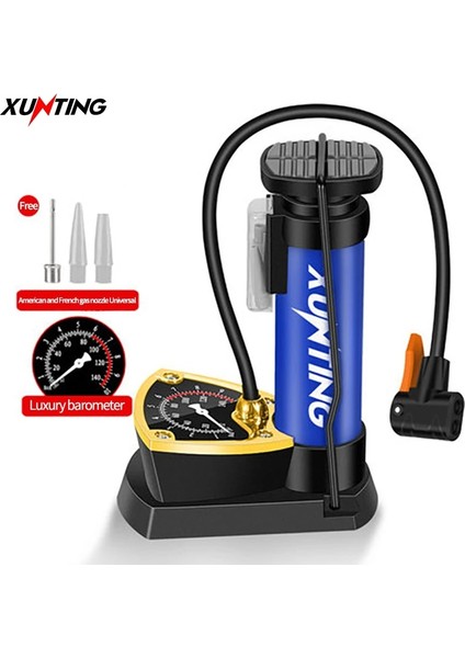 No.5 Tarzı Xunting Bisiklet Pompası Mini Taşınabilir Bisiklet Ayak Pompası ile Basınç Göstergesi Bisiklet Lastiği Hava Pompası Gaz Topu Iğne Bisiklet Aksesuarları (Yurt Dışından)