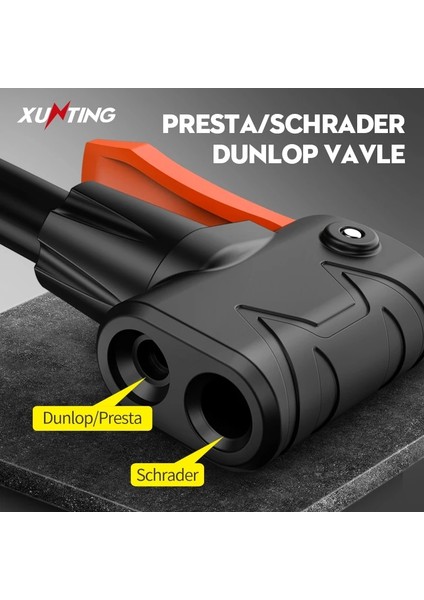 No.5 Tarzı Xunting Bisiklet Pompası Mini Taşınabilir Bisiklet Ayak Pompası ile Basınç Göstergesi Bisiklet Lastiği Hava Pompası Gaz Topu Iğne Bisiklet Aksesuarları (Yurt Dışından)