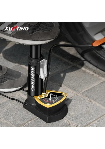 No.5 Tarzı Xunting Bisiklet Pompası Mini Taşınabilir Bisiklet Ayak Pompası ile Basınç Göstergesi Bisiklet Lastiği Hava Pompası Gaz Topu Iğne Bisiklet Aksesuarları (Yurt Dışından)