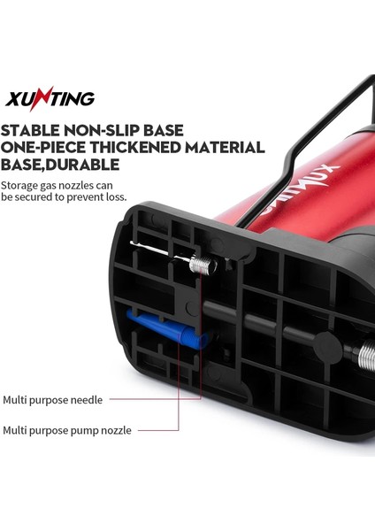 M43B-01 Siyah Stil Xunting Bisiklet Mini Zemin Pompası Taşınabilir Bisiklet Lastik Pompası El Mtb Bisiklet Pompası Basınçlı Presta Schrader Dunlop Valfler Bomba (Yurt Dışından) indirimleri