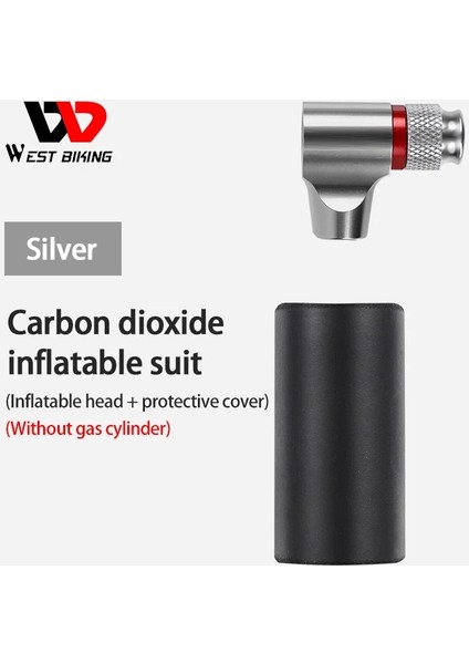 Gümüş Tarzı Bisiklet Karbondioksit Co2 Mini Pompa Fransız ve Amerikan Ağzı Şişme Taşınabilir Mtb Sürme Ekipmanları Bisiklet Pompası (Yurt Dışından)