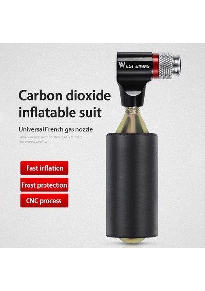 Gümüş Tarzı Bisiklet Karbondioksit Co2 Mini Pompa Fransız ve Amerikan Ağzı Şişme Taşınabilir Mtb Sürme Ekipmanları Bisiklet Pompası (Yurt Dışından)