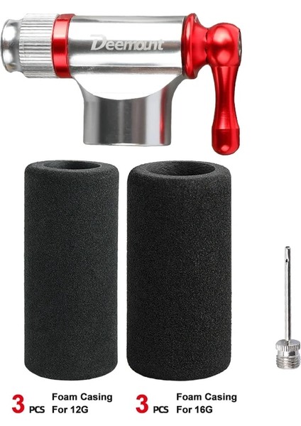 PMP023BSV Stili Dişli Kartuş Için Bisiklet Co2 Nozulu Schrader Presta Döngüsüne Uyar Acil Enflasyon Hizmeti Dahil. 16G N 12G Için 2 Köpük Muhafaza (Yurt Dışından)