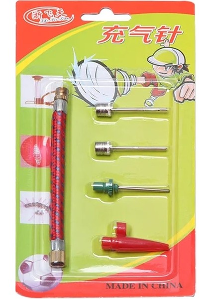 1 Takım Stili Et Şişirme Iğne Kitleri Iğne Hortum Spor Top Basketbol Futbol Voleybol Bisiklet Lastik Tüp Şişirme Kiti Hava Pompası Aracı (Yurt Dışından)